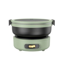 즉석 한강 라면 끓이는 기계 조리기 햇반데우기 전기 포트220V 전기 요리 냄비 휴대용 멀, 02 A 1L green_03 AU