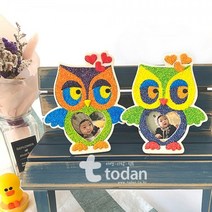 우드모형액자부엉이만들기(5인세트) 클레이공예 점토공예 단체수업 미술단체수업 방과후수업 노인수업 유아아동수업