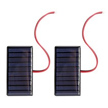 미니 애완 동물 태양 전지 패널 5V 60mA 2pcs 다결정 광 DIY 3.6V 배터리 충전기에 주도, 2pcs 0.3w 5v