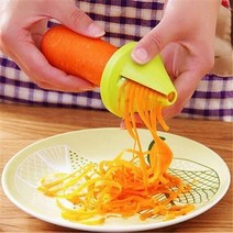 1PC 블레이드 야채 스파이럴라이저 슬라이서 트위스터 핸드 헬드 나선형 커터 과일 강판 요리 도구 스파게티 파스타 주방 가제트, B-Green