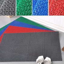 가게출입구 신발털이 미끄럼방지 조립현관매트 외부발판 학교 실내청결 편의점 유치원, 블루