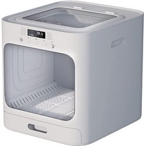 펫드라이룸 애견드라이기 강아지털말리기 애견 고양이 강아지 드라이룸 드라이기 건조기 AMOBOX 애완 동물 건조 상자 가정용 자연 바람 개 헤어 드라이어 완전 자동 음소거 소음, [01] WHITE