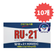 알유 21 6정 비타민C 아미노산 피로회복 숙취해소제, 10개