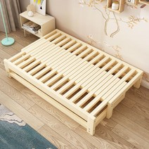 원목 침대 프레임 확장형 평상 침대 소파 조립식, 1.8m-2m, 180길이x(70-120)폭x35높이