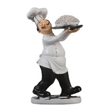 빵집을 위한 수지 장식적인 장신구 요리사 동상 프랑스인 요리사 작은 조상, 국수