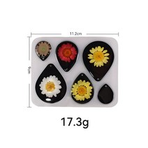 견고한 Polygon Oval Earrings Necklace Pendant Uv Epoxy Resin Mold DIY Keychain Backpack Silicone Jew, 02 2