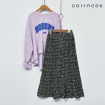 코인코즈 플로럴 프릴 밴딩 롱 스커트 (IY2SS1080)