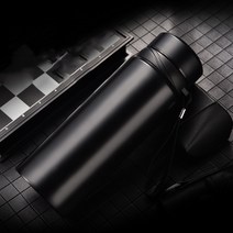 스텐 스포츠 보틀 보온병, 1000ml, 블랙