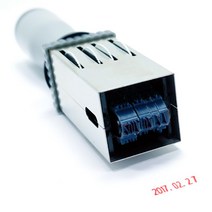 생산일자 날짜도장 스탬프 잉크 라벨 수동 날인기 유통기한 소형 발송, 2. 소형 15x3mm(스탬프 1개)