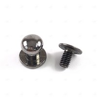 가죽 공예 둥근머리 나사 6x8 리벳 똑딱이 블랙