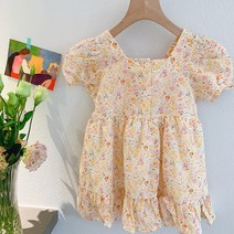 PigPug 어린이 여름 레이스 스커트 소녀 플라워 면 스커트 소녀 공주 스커트 아기 여름 원피스 모자 선물