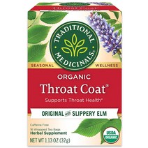 Traditional Medicinals Tea Throat Coat 16 Bags, 1
