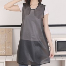 [전교일등 사장님] 방수 앞치마 반푸명 블랙 H형 PVC 바리스타 카페 공방 미술학원 작업용 압치마