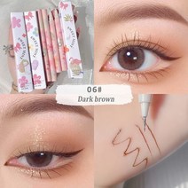 아이라이너 메이크업 하이라이트 아이섀도우 펜 핑크 다이아몬드 컬러 파인 리퀴드 아이 라이너 펜슬, free, 06 다크 브라운