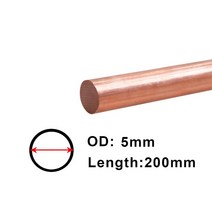 동 용접봉 구리 99.9 순수 구리 금속 막대 용액 가공용 직경 330mm 길이 1 개, 03 Dia 4_04 200nn