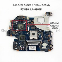 () Acer Aspire NV57 5750 노트북 마더 보드 HM65 GT540M/GT630M 1GB-GPU DDR3 P5WE0 LA-6901P 작업, 03 GT610M 1GB