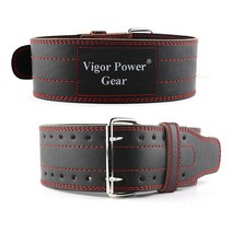 vigor power gear 높은 qulity 정 가죽 조정 가능한 넓히는 휘트니스 무게 리프팅 벨트 허리 지원, Black, XS