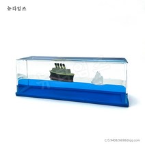 타이타닉 호 빙상 충돌선 아크릴 유체 표류병 액세서리 뉴타임즈 C393M720, 블루