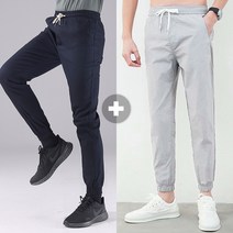 1+1찬스 여름내내 편하게 입는 면소재 조거팬츠 한벌가격으로 2장득템 밴딩바지 린넨바지 남자바지 여름바지 홈웨어