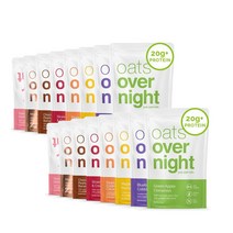 Oats Overnight Party Pack Variety 오트스 오우버나이트 고단백 저설탕 오트밀 귀리 조식 쉐이크 24개입 4.57 lbs 2.07kg 1팩, 2팩