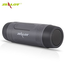 Zealot S1 휴대용 블루투스 스피커 무선 fm 라디오 야외 방수 Boombox 지원 TF 자전거스피커, 중국, 회색