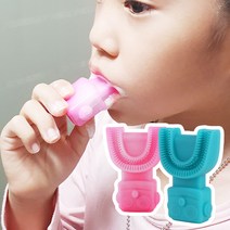 어린이 아동 주니어 전동칫솔 마우스피스형 충전식 핸즈프리 칫솔, U형전동칫솔M(8-14세), 블루 1P