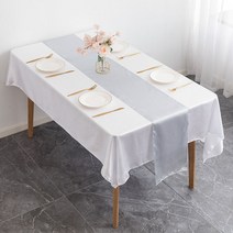 10인용식탁 식탁 다이닝 원목 1인용 식당 카페 라운드 테이블 웨딩 장식 부드러운 소재 반짝이 컬러 테이블, 16 Silver_01 30 x 275 cm