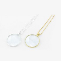 휴대용 돋보기 목걸이 확대경 안경 40대 ~ 70대 60대 50대 0-323ea, 골드