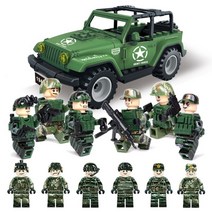 경찰 전투 미군 SWAT 기지 탱크 군사 Shark 2차대전 미사일 미니 군대 군인 레고 호환 블록, 블레이드스트라이크+그린지프