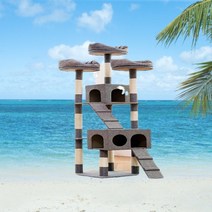 냥냥이 가정용 캣타워 다묘가정 스크래쳐 실내놀이터, 그레이