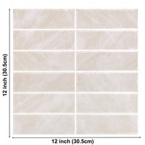 Vividtiles 큰 크기 1212 인치 자체 접착 비닐 벽지 껍질과 스틱 녹색 지하철 3d 효과 타일 kicthen (1 시트), t80773