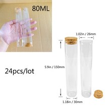 구리냄비 작은 유리 테스트 튜브 마개 병 24 개, 없음, 9.80ml