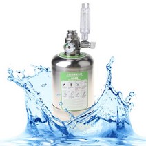 수족관 DIY CO2 발생기 시스템 스테인레스 스틸 병 도구 압력 게이지, 검은색, 02 EU