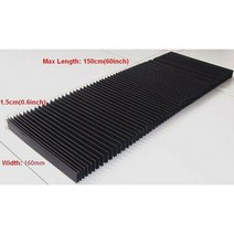 더스트 커버 벨로우즈 교체 1.5m 스트레치 130m-300mm 1 개 액세서리 검정색 먼지 천 접이식 너비 15mm, [05] 160mm