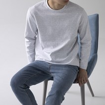 스타일에스 남자 탄탄 분또 라운드넥 긴팔 티셔츠 봄 가을 오버핏 긴팔티