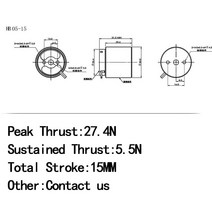 점화 플러그 렌치 예열 모닝 코일 k3 호환 초소형 보이스 코일 모터 리니어 빅 스트로크 최대 4-45mm 2N ~, 13 Thrust22N-Stroke6mm