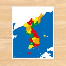 [하나몬테소리] 대한민국지도퍼즐(정정판포함) 몬테소리교구 지도퍼즐 문화교구