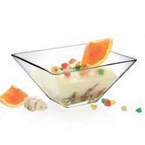 이탈리아 수입 투명 사각 샐러드볼 유리볼 화채그릇, 옵션명, 사각유리볼-10cm