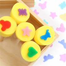 아트박스/민화샵 유아미술 도장찍기놀이 스펀지모양도장 5종세트
