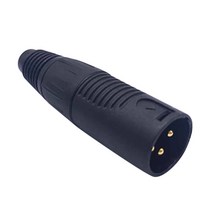 XLR 남성/여성 3 핀 오디오 케이블 커넥터 블랙 하우징 마이크 케이블 잭, 남성