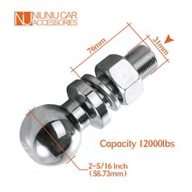 가로바 트레일러 히치 견인 볼 2 516 인치 M25 Shank Dia 용량 5000 파운드 연결 부품 RV 캠핑 캐러밴 액세, 01 M25(CAP 5000Lbs), 1개