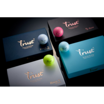 하이엔드 트러스트 골프공 12구 3피스 비거리 골프볼 선물, 옐로우, 12개입