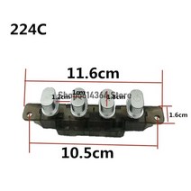 AC 250V 4/5 푸시 버튼 피아노 레인지 후드 용 키 보드 스위치, 03 파란