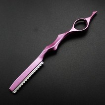 전문 2 인 1 헤어 가위 이발사 면도기 이발 숱치기용 가위 스타일링 도구 미용 가위, 분홍색