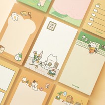 최적가 굿팩토리 귀여운 메모지 미니 일러스트 안냥2 패드 떡메 고양이 가성비 최고구매, 07 편지냥