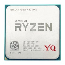 AMD Ryzen 7 1700X R7 3.4 GHz 8 코어 CPU 프로세서 YD170XBCM88AE 소켓 AM4, 한개옵션0