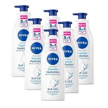 니베아 익스프레스 하이드레이션 바디로션 수분크림 400ml Nivea Express Hydration Body Lotion, 6개