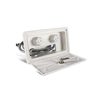 카라반 부품 캠핑카 잠금 장치가 있는 흰색 외부 샤워 박스 키트 - 샤워 꼭지 샤워 호스 샤워 지팡이