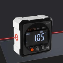 레이저 레벨기 수평기 측량기 디지털 각도기 경사계 레벨 눈금자 usb 충전식 자석 1세트, 협력사, 검은 색