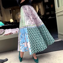 색다른 매력 나염믹스 주름스커트